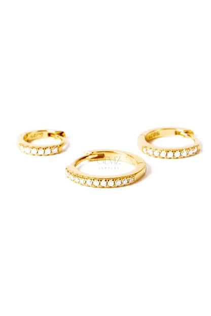 Pavé Hoop Earring Set