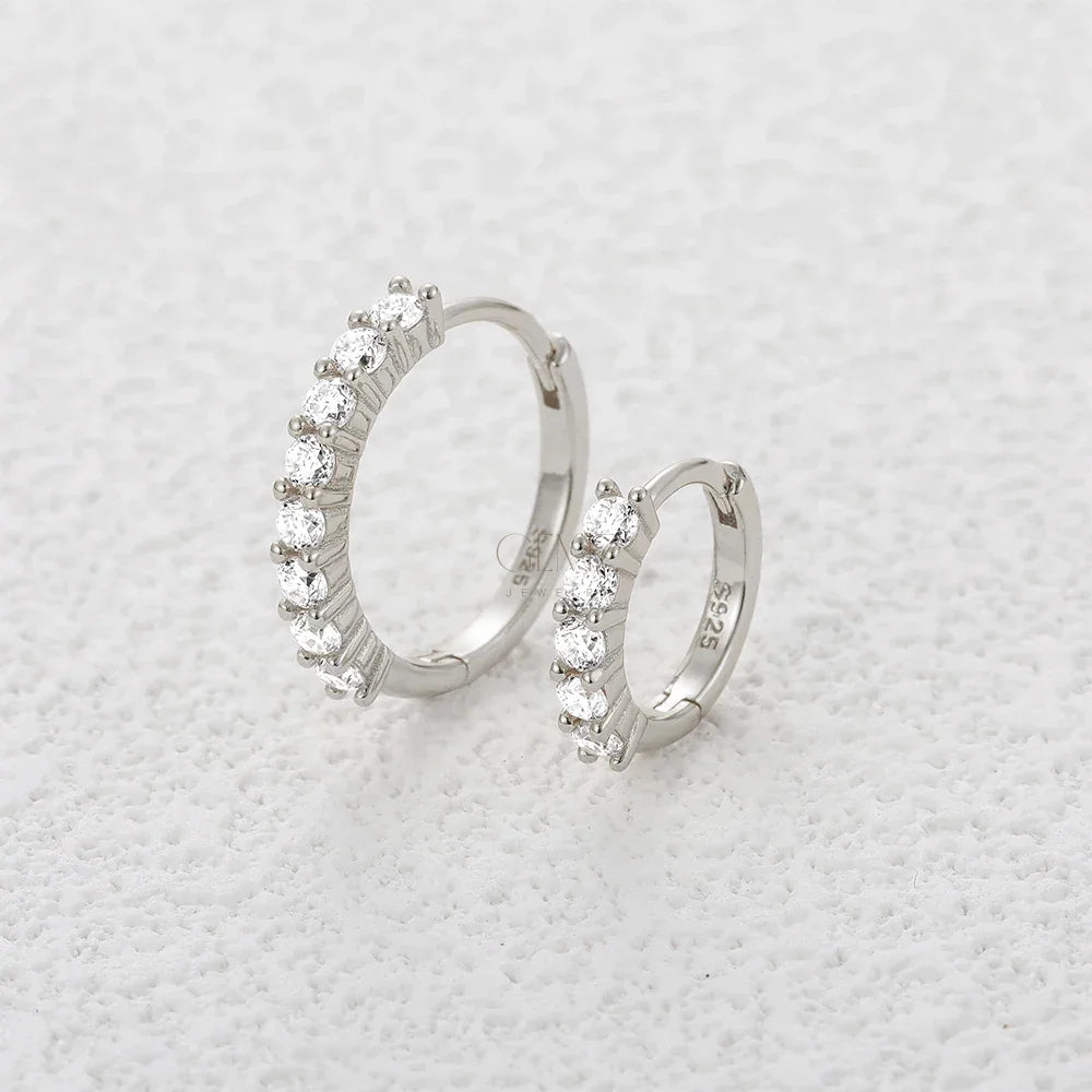 Pavé Stones Hoop Set